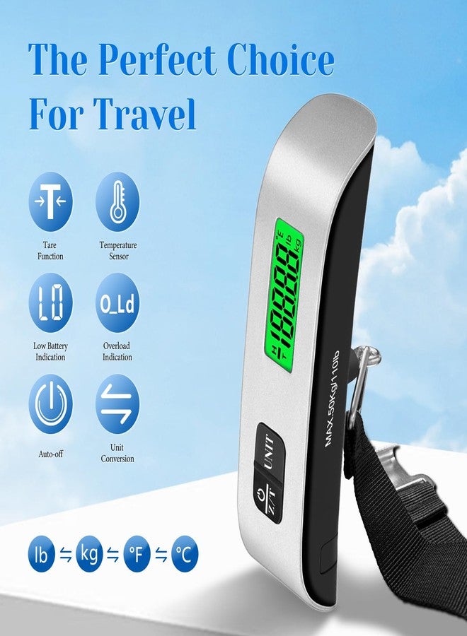 SOYOK Luggage Scale, 110lb Luggage Weight Scale with 4 Unit Switching Functions&LED Display, Luggage Scale Travel Digital for Weighing Luggage, Backpacks, Packages and Markets - Image 3